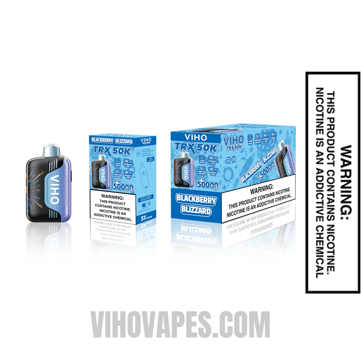 Blackberry Blizzard VIHO TRX 50K Disposable Vape with Bundle Pack