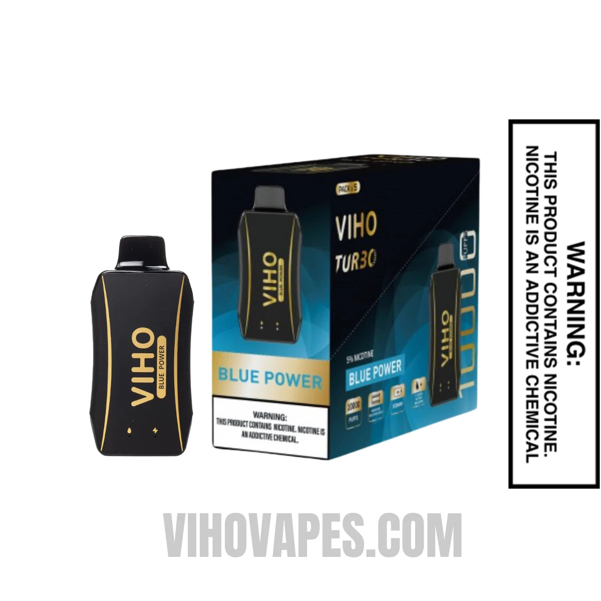 Blue Power VIHO Turbo Vape 10000 Puffs With Bundle Pack