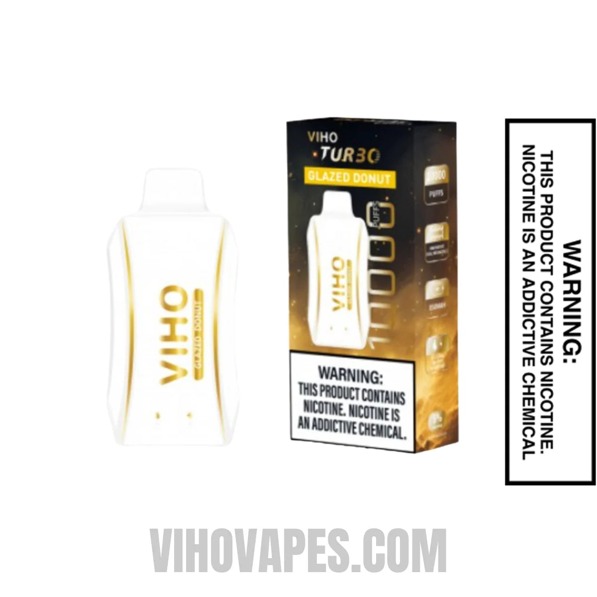 Glazed Donut VIHO Turbo Vape 10000 Puffs With Package Box