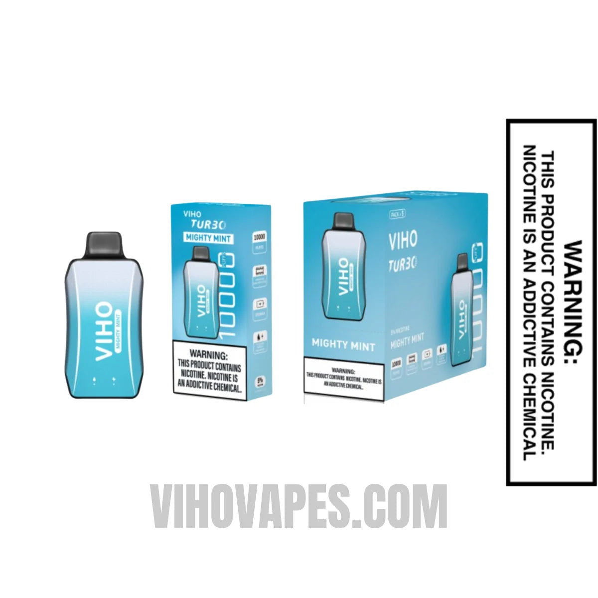 Mighty Mint VIHO Turbo Vape 10000 Puffs With Bundle Pack