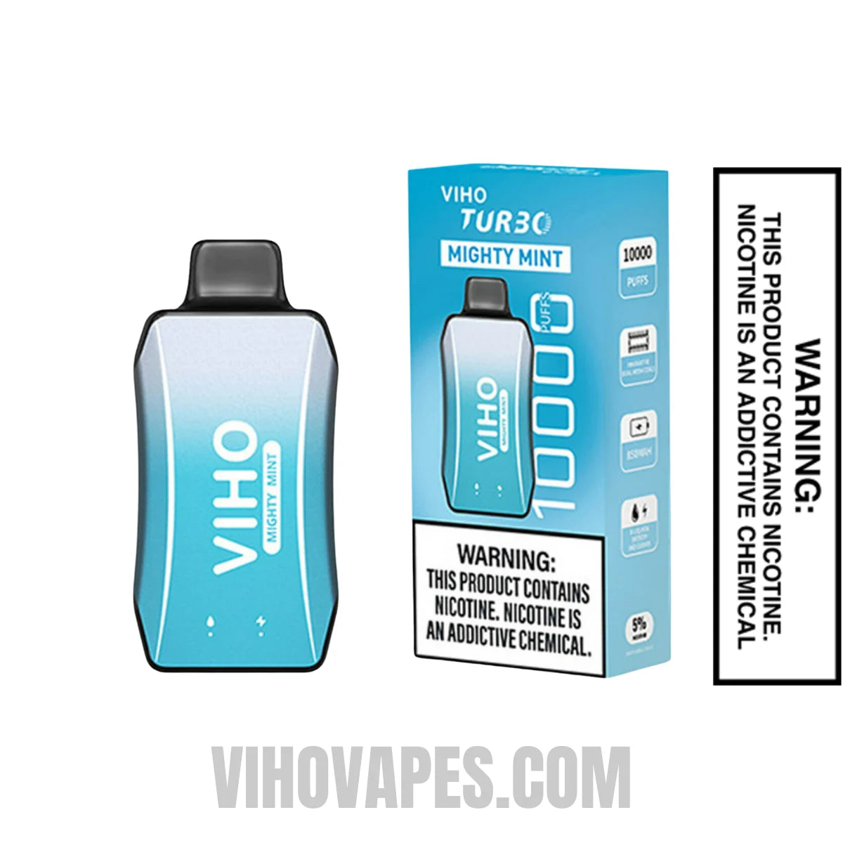 Mighty Mint VIHO Turbo Vape 10000 Puffs With Package Box