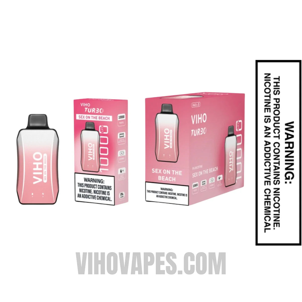Sex On The Beach VIHO Turbo Vape 10000 Puffs With Bundle Pack