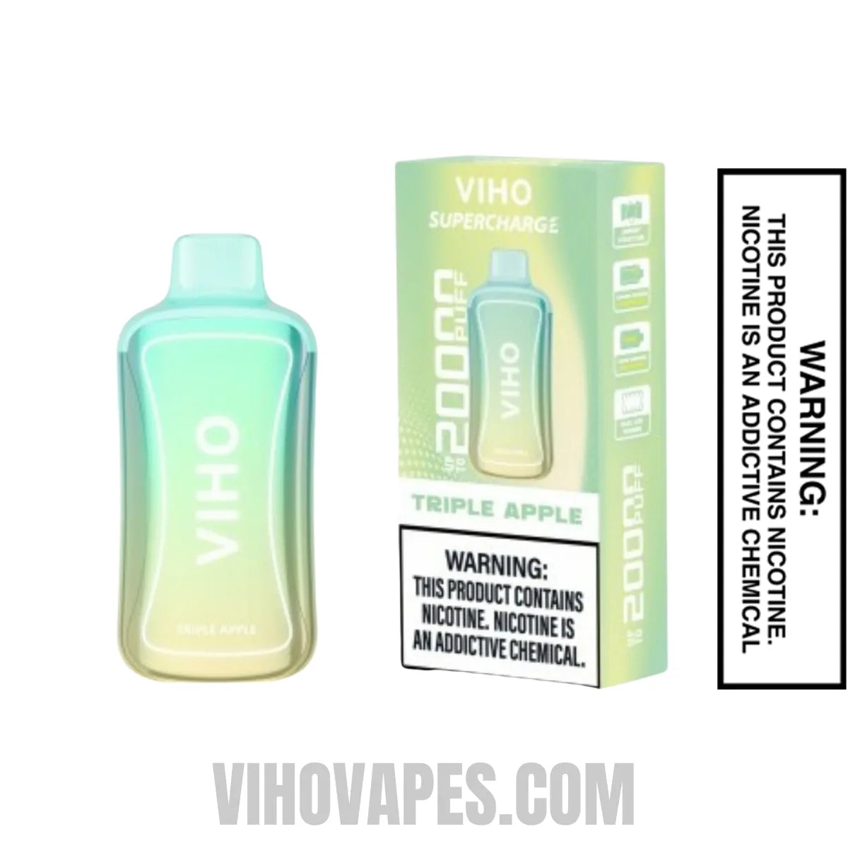 Viho Triple Apple Supercharge Vape 20000 Puff With Package Box