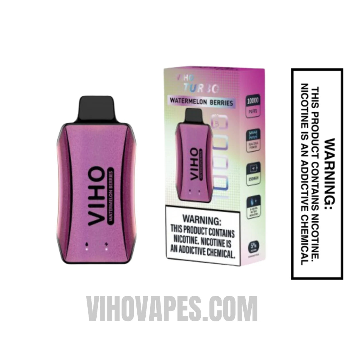 Watermelon Berries VIHO Turbo Vape 10000 Puffs With Package Box