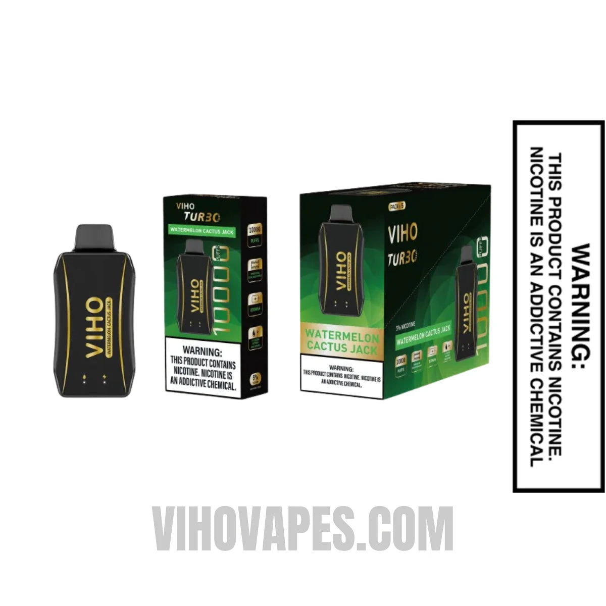 Watermelon Cactus Jack VIHO Turbo Vape 10000 Puffs With Bundle Pack