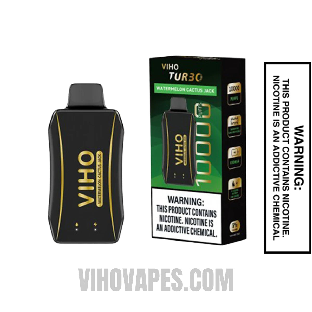 Watermelon Cactus Jack VIHO Turbo Vape 10000 Puffs with Package Box