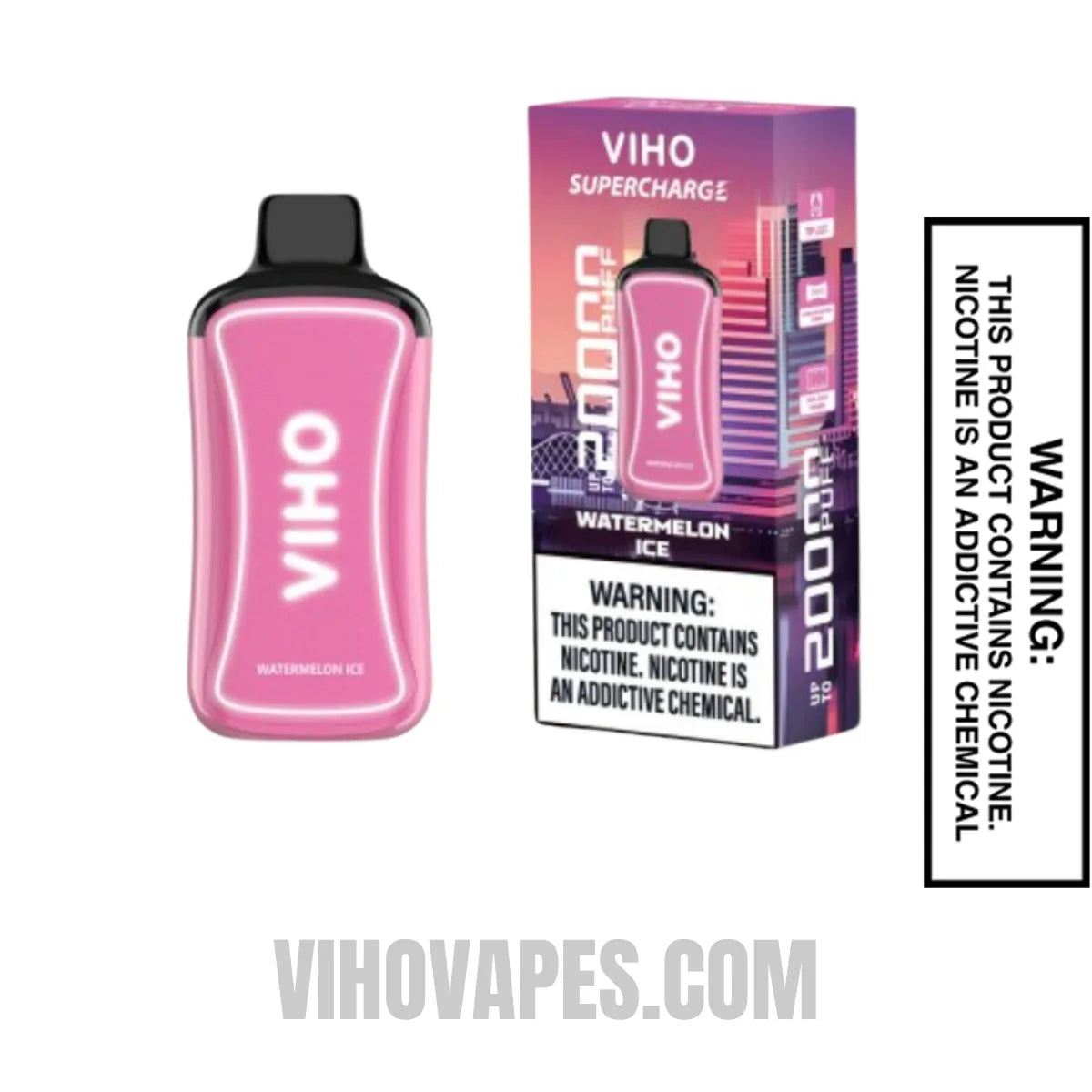 Watermelon Ice VIHO Supercharge 20000 Puffs Vape With Package Box