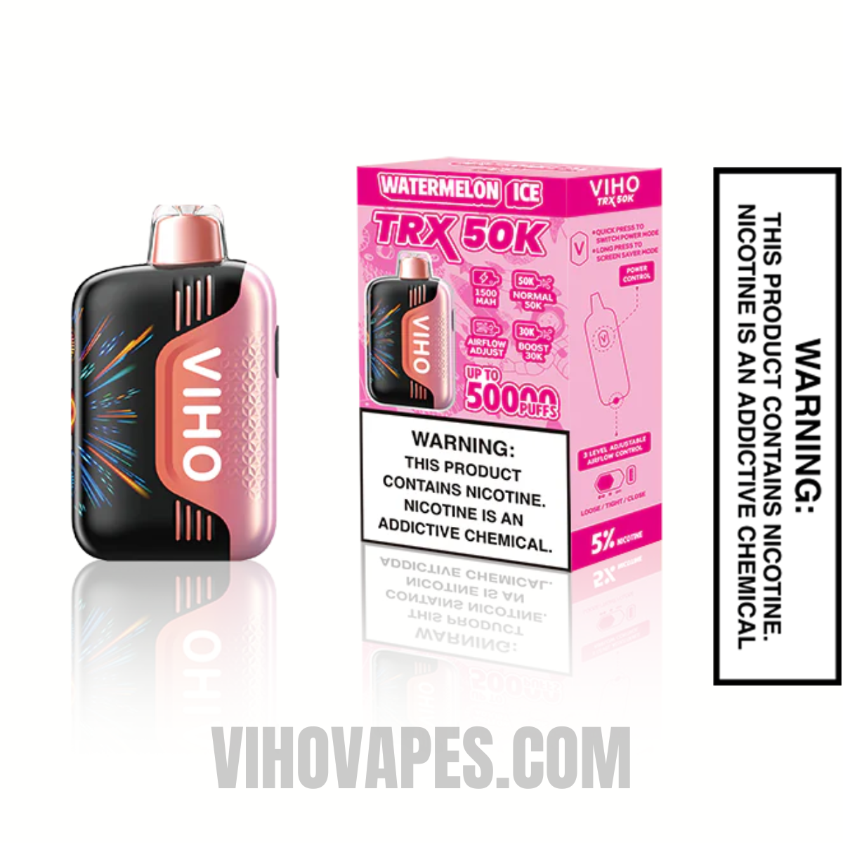 Watermelon Ice VIHO TRX 50K Disposable Vape With Package Box