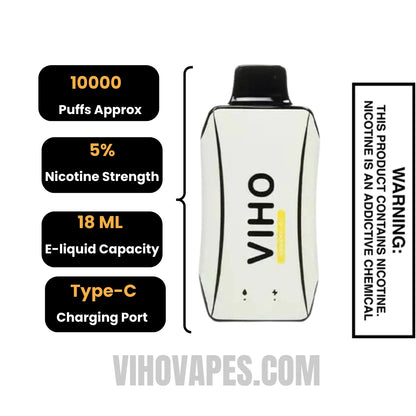 Banana Icy Viho Turbo Vape Specifications