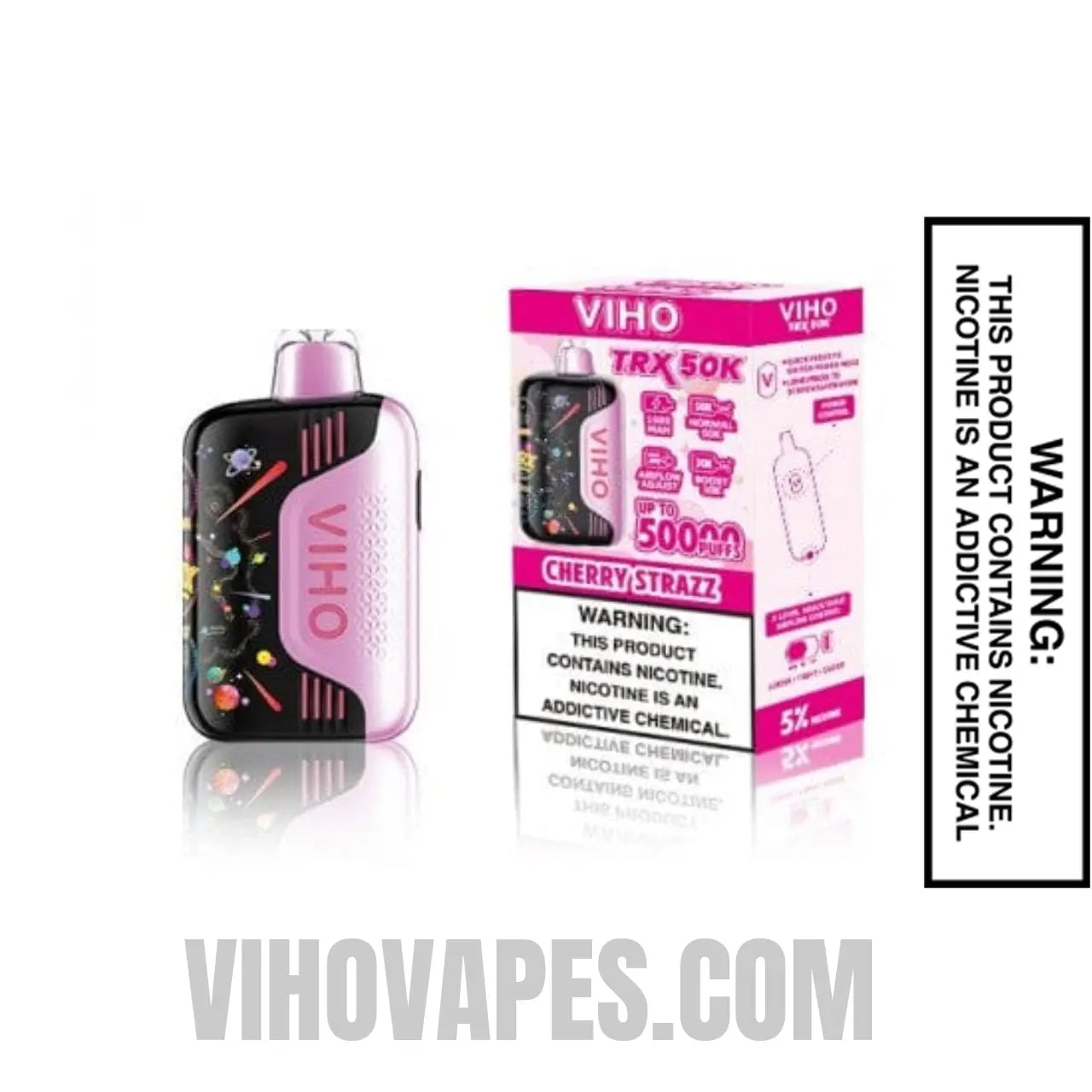Cherry Strazz VIHO TRX 50K Disposable Vape Package