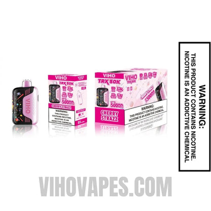 Cherry Strazz VIHO TRX 50K Disposable Vape Bundle Pack