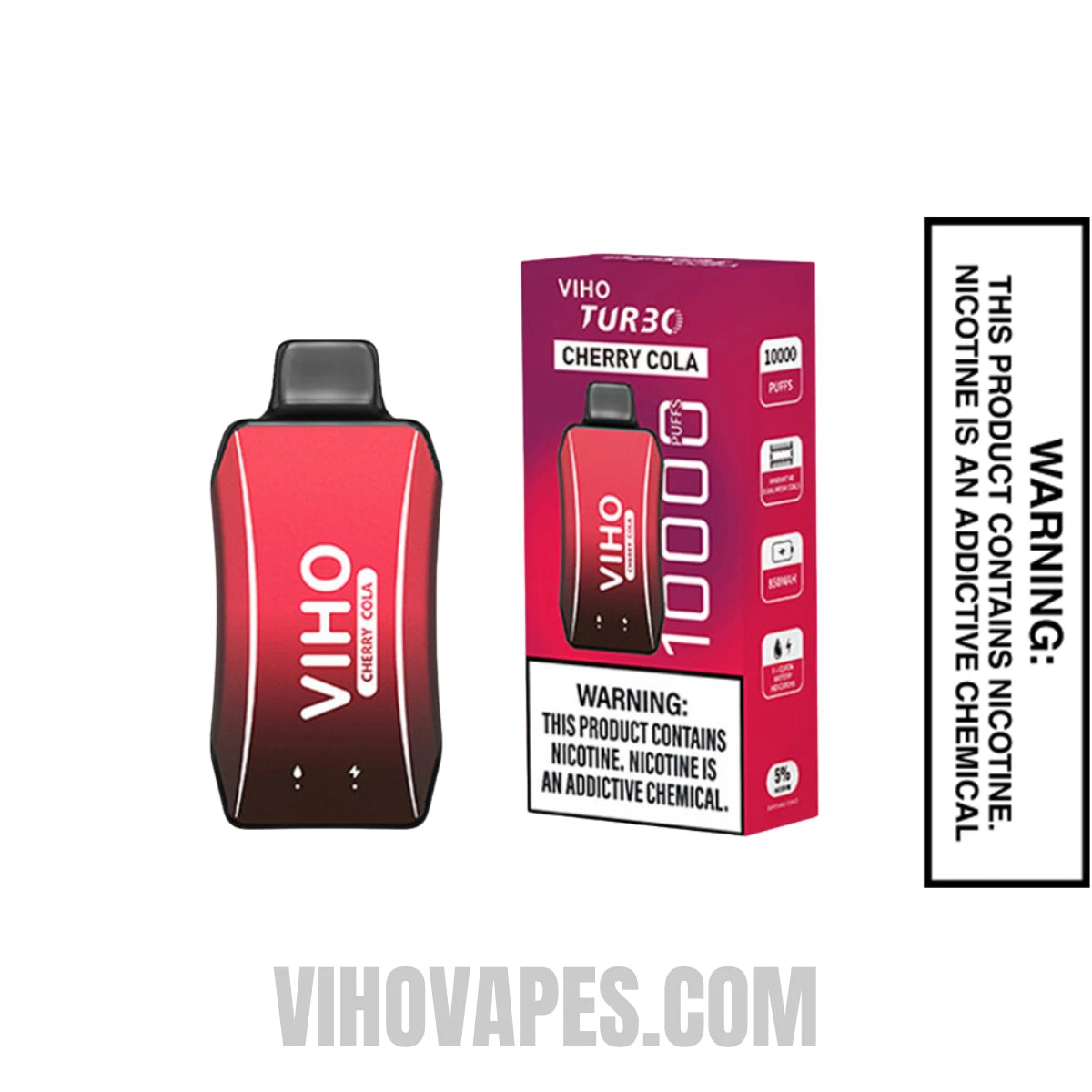 Cherry Cola VIHO Turbo Vape 10000 Puffs With Package Box