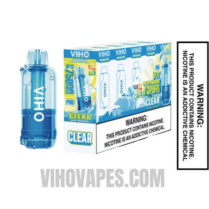 Clear VIHO Shadow 75K Vape Pod With Bundle Box