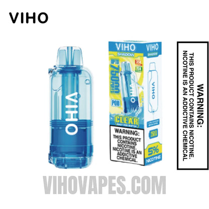 Clear VIHO Shadow 75K Vape Pod With Package Box