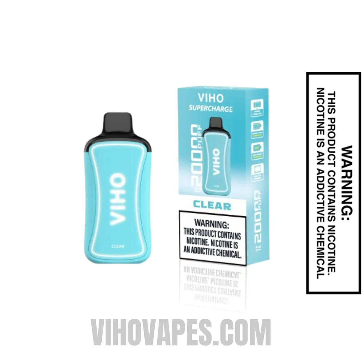 Clear (Blue Box) VIHO Supercharge 20000 Puffs Clear (Blue Box) VIHO Supercharge 20000 Puffs