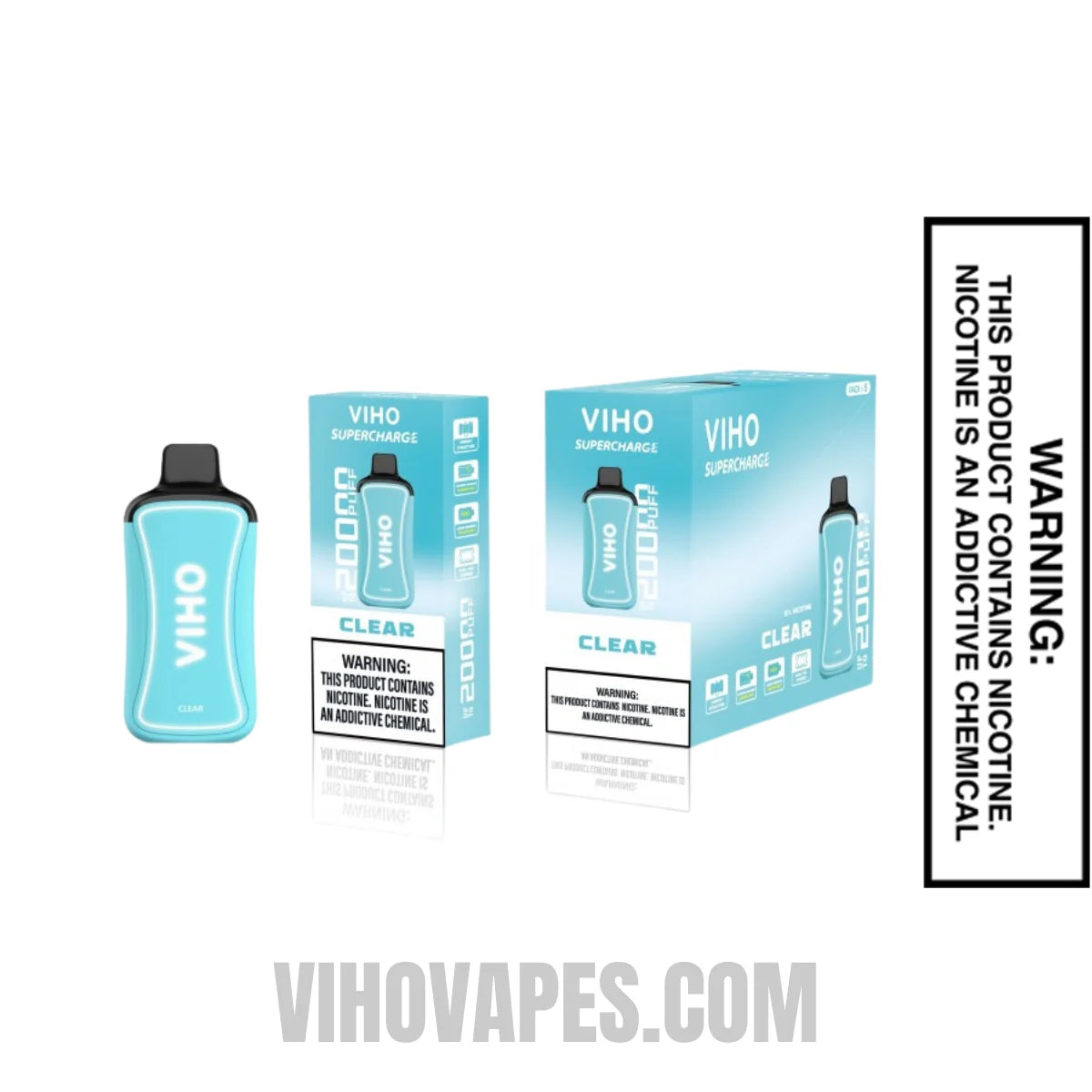 Clear (Blue Box) VIHO Supercharge 20000 Puffs Clear (Blue Box) VIHO Supercharge 20000 Puffs