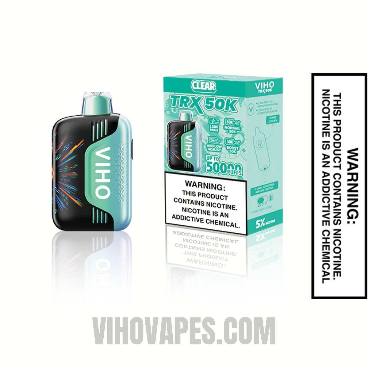 Clear VIHO TRX 50K Disposable Vape | Viho Vape Clear VIHO TRX 50K Disposable Vape | Viho Vape