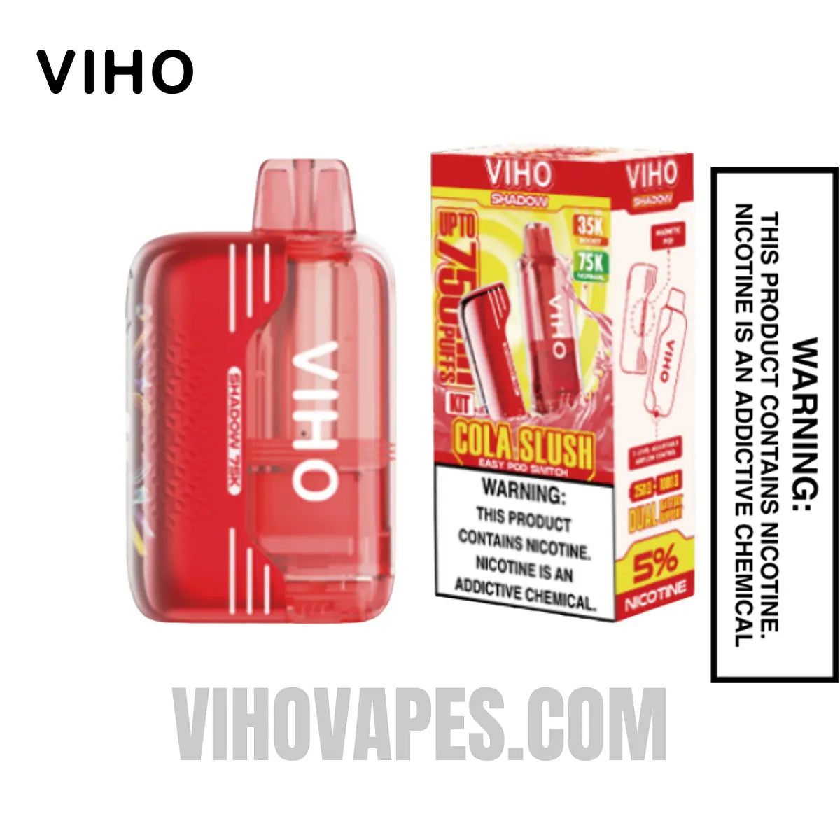 Cola slush VIHO Shadow 75K Vape Kit With Package Box