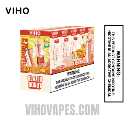 Glazed Donut VIHO Shadow 75K Vape Kit Bundle Box