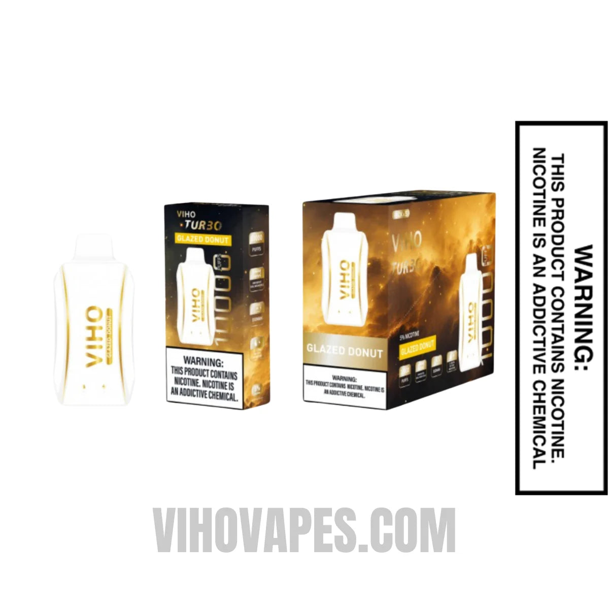 Glazed Donut VIHO Turbo Vape 10000 Puffs With Bundle Pack