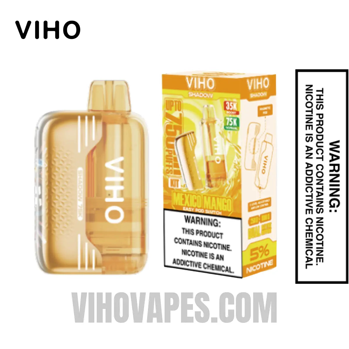 Mexico Mango VIHO Shadow 75K Vape Kit With Package Box