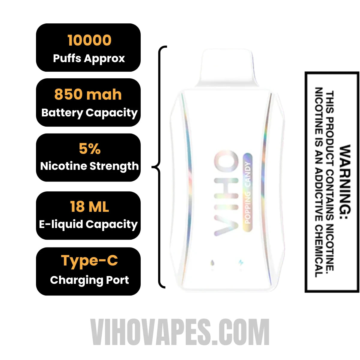 Popping Candy Viho Turbo Vape 10000 Puffs