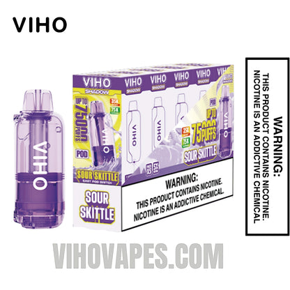 Sour Skittle VIHO Shadow 75K Vape Pod With Bundle Box