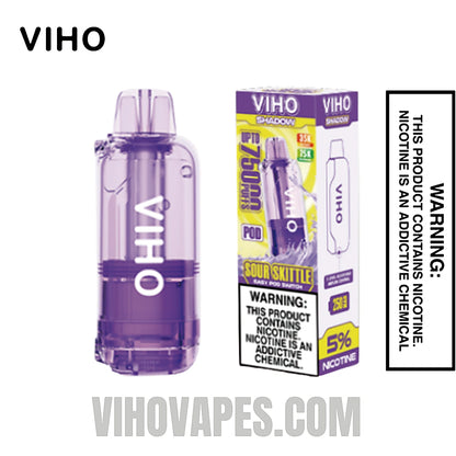 Sour Skittle VIHO Shadow 75K Vape Pod With Packaage Box