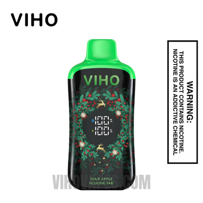 Sour Apple Fucking FAB VIHO Supercharge PRO Christmas Disposable Vape