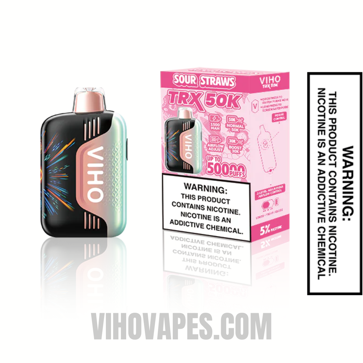 sour straws vape flavor Sour Straws VIHO TRX 50K Disposable Vape