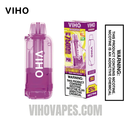 Strawberry Kiwi VIHO Shadow 75K Vape Pod With Package Box