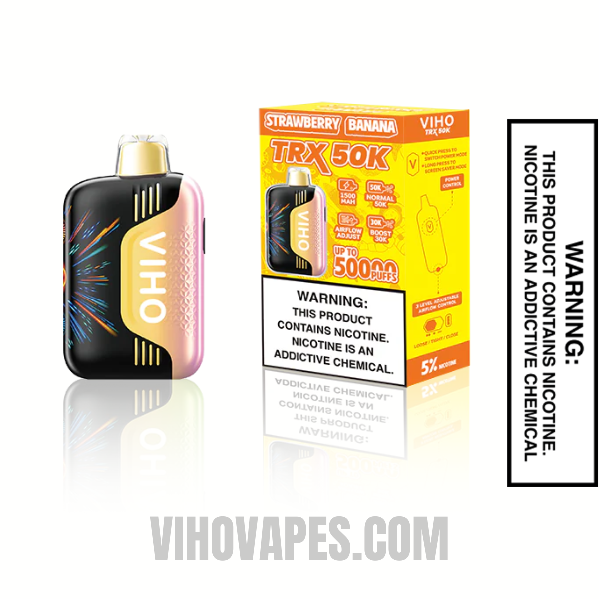 Strawberry Banana VIHO TRX 50K Disposable Vape | Viho Vape Strawberry Banana VIHO TRX 50K Disposable Vape | Viho Vape