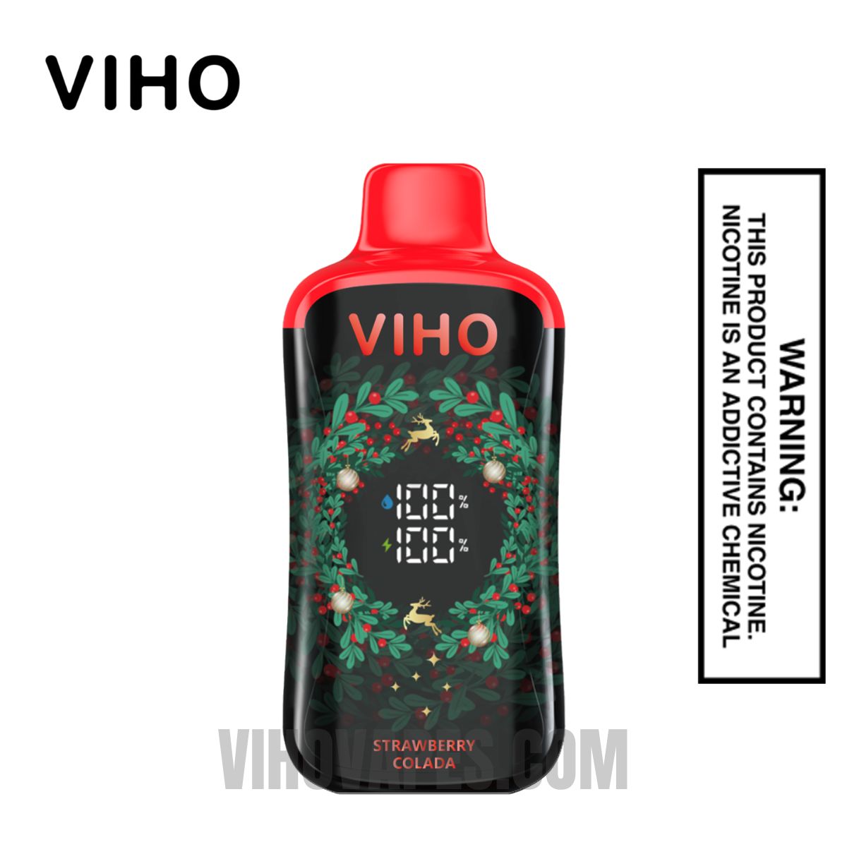 Strawberry Colada VIHO Supercharge PRO Christmas Disposable Vape