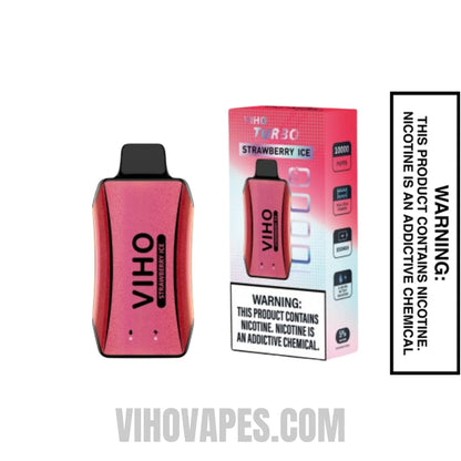 Strawberry Ice VIHO Turbo Vape 10000 Puffs With Package Box
