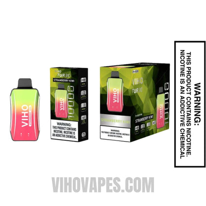 Strawberry Kiwi VIHO Turbo Vape 10000 Puffs With Bundle Pack