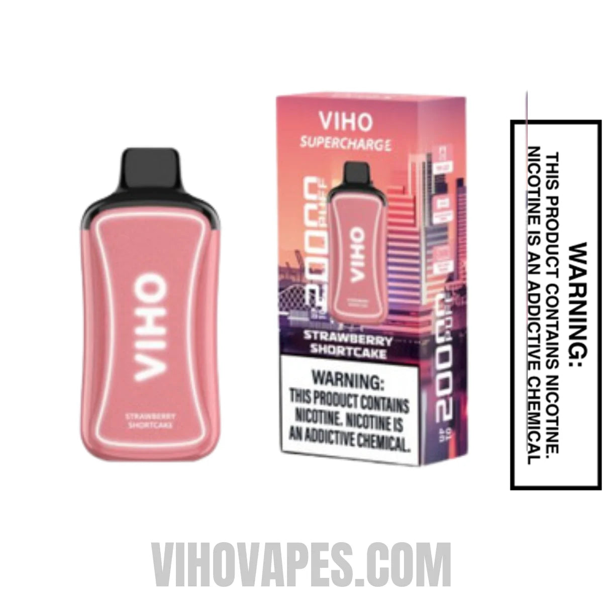 Strawberry Shortcake VIHO Supercharge 20000 Puffs Vape With Package Box
