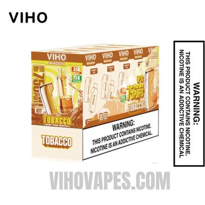 Tobacco VIHO Shadow 75K Vape Kit Bundle Box