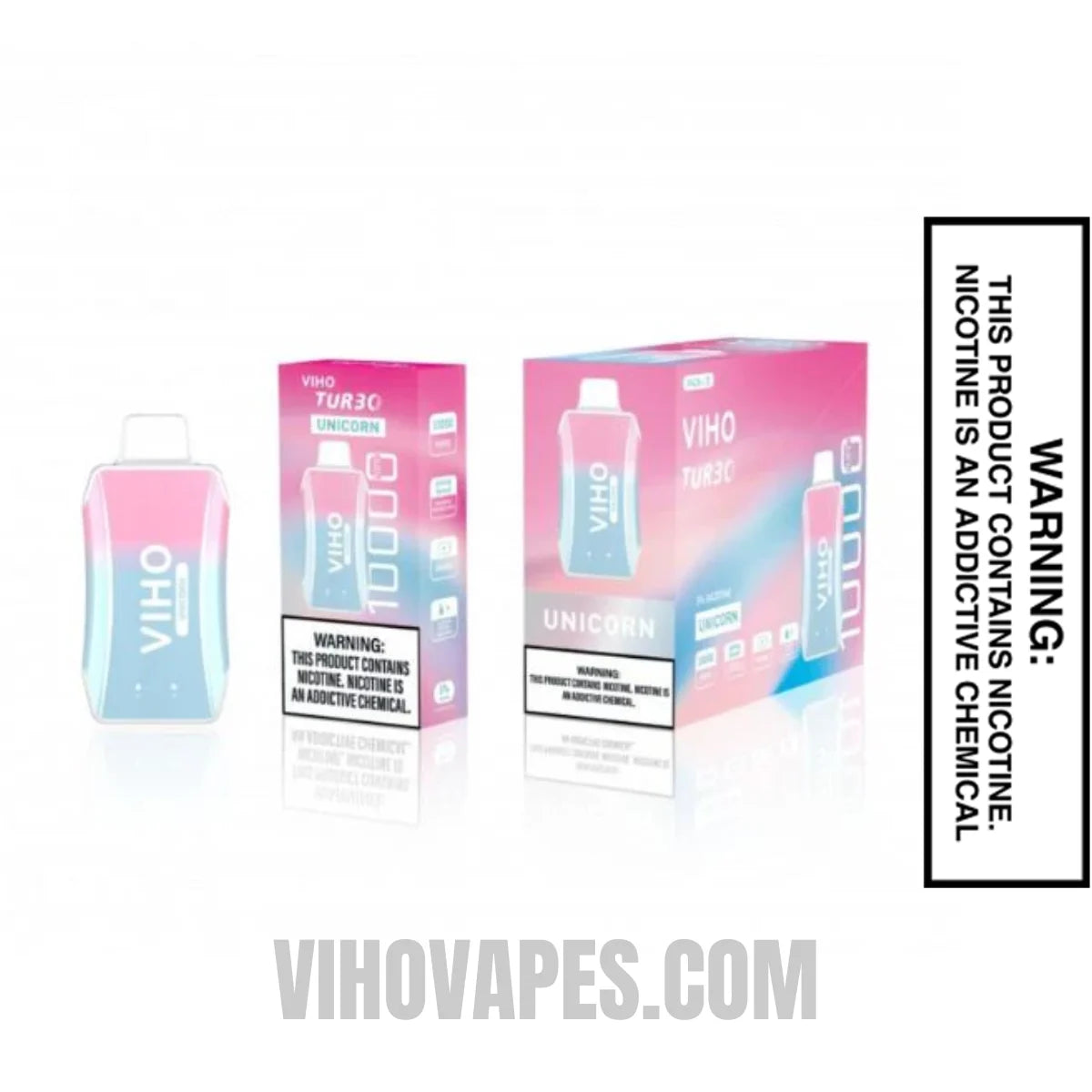 Unicorn VIHO Turbo Vape 10000 Puffs With Bundle Pack