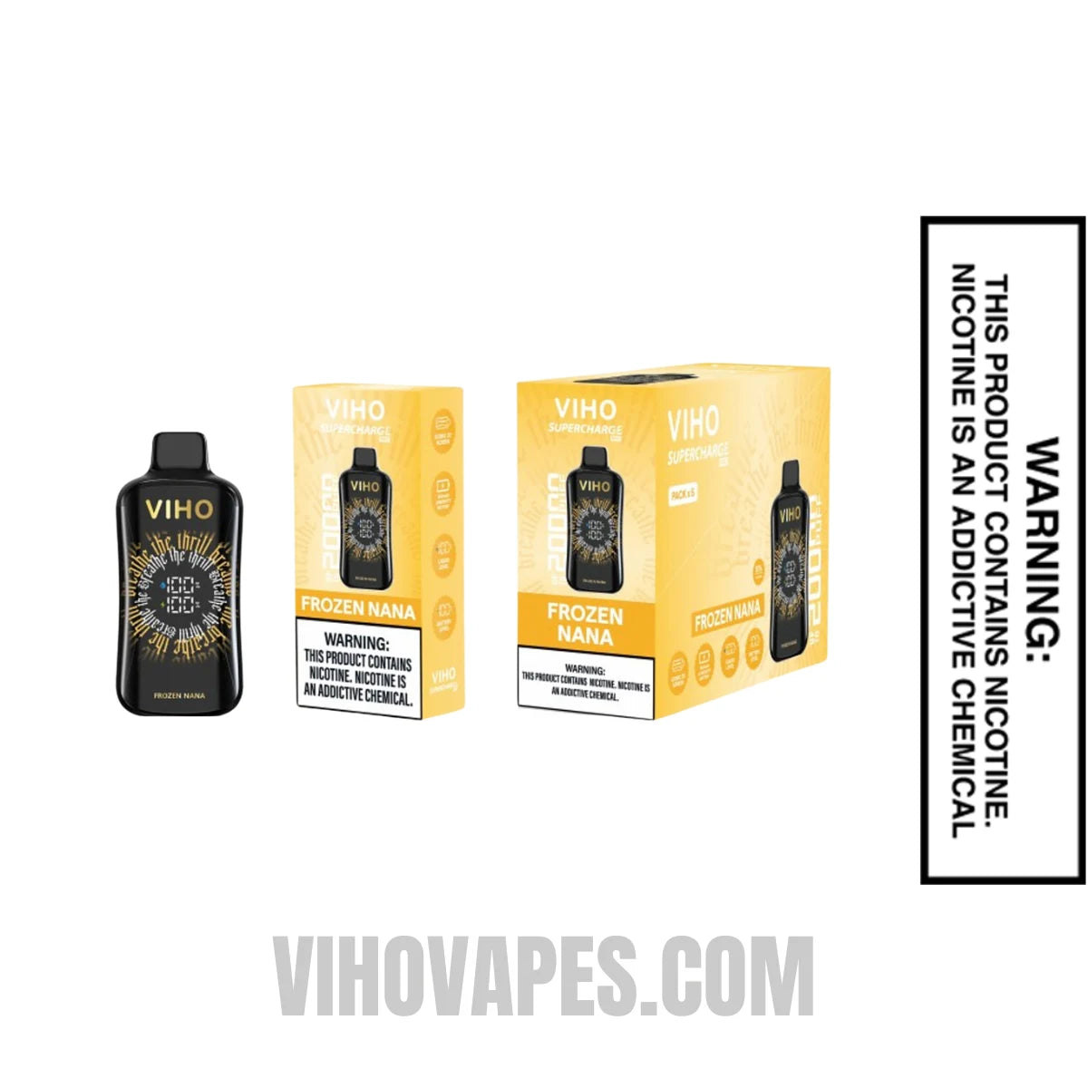 Viho Frozen Nana Supercharge Pro Vape 20000 Puffs with Bundle Pack