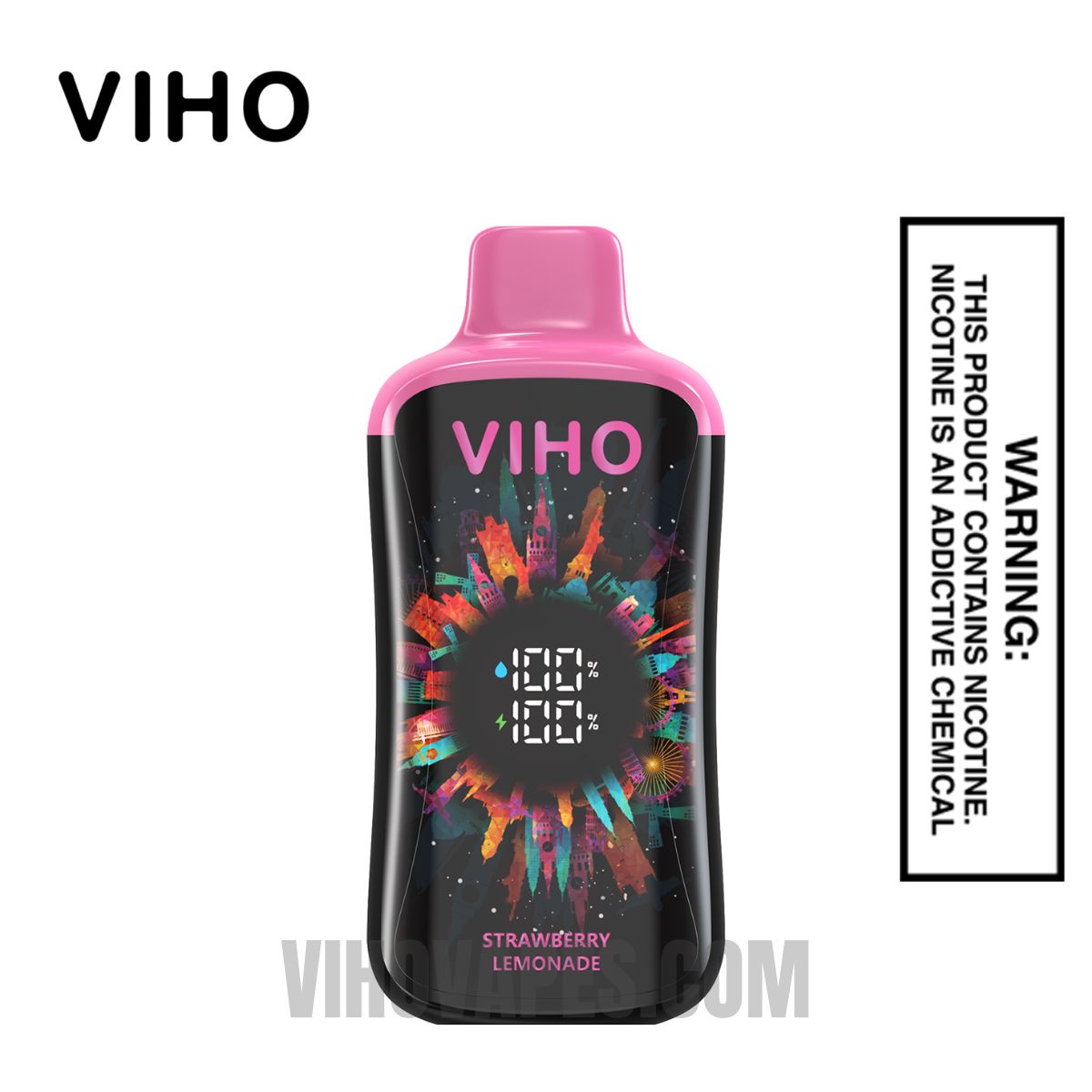 Viho Strawberry Lemonade Supercharge Pro Vape 20000 Puffs