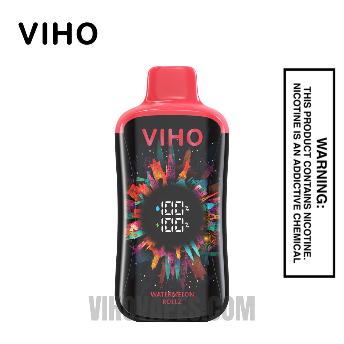 Viho Watermelon Rollz Supercharge Pro Vape 20000 Puffs