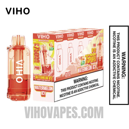 Watermelon Icy VIHO Shadow 75K Vape Pod With Buundle Box