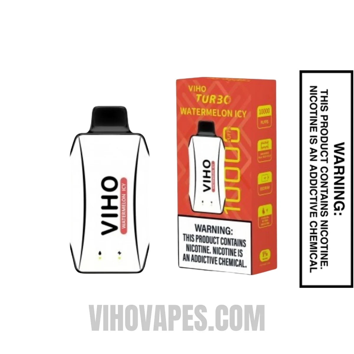 Watermelon Icy VIHO Turbo Vape 10000 Puffs with Package Box